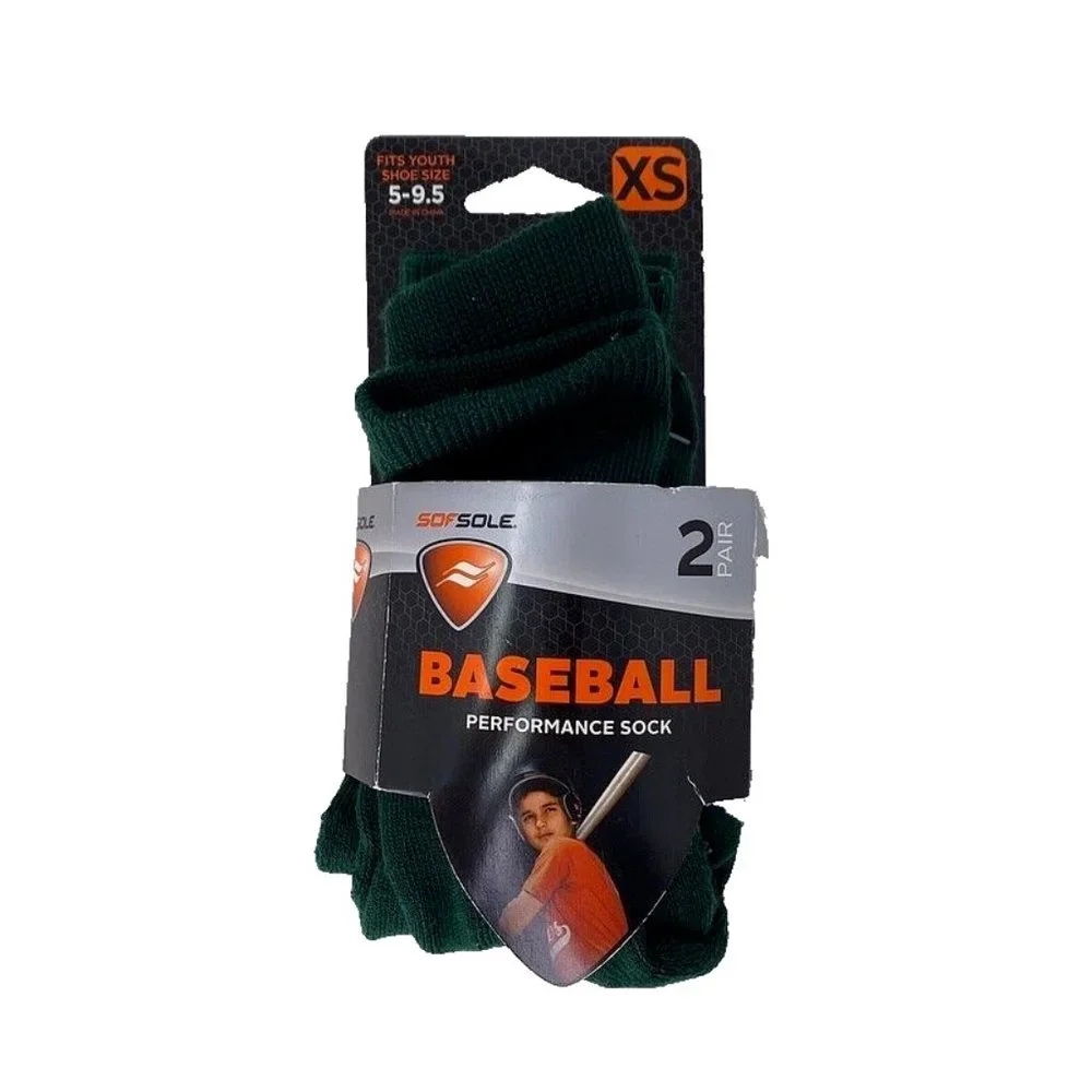 Sof Sole Baseball Youth Team‎ Multicolor Socks 8 Pairs Size 5-9.5 XS MSRP $60